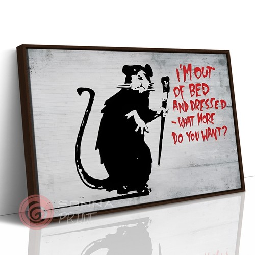 Banksy out bed rat - bed,